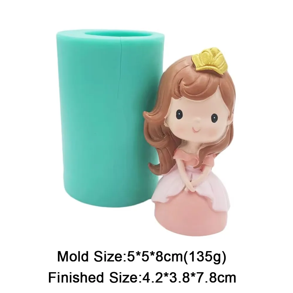 Prinz und Prinzessin Silikonform 3D Paar Schokoladen-Fondant Kuchendekoration Werkzeuge Gips Epoxidharz Handgemachte Kerzenform – Detail 12