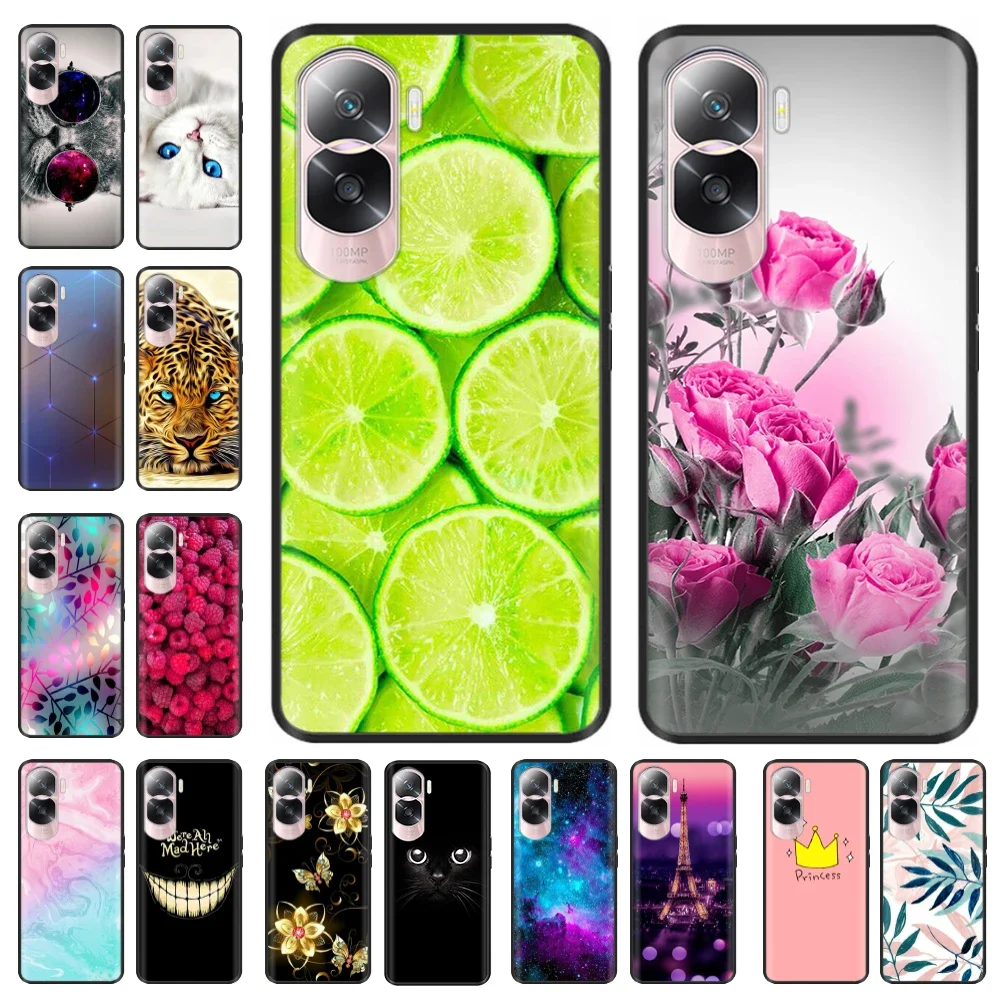 Custodia LeYi Per Honor 90 5G Con Anello Supporto – Viola, Antiurto TPU E PC, Magnetico