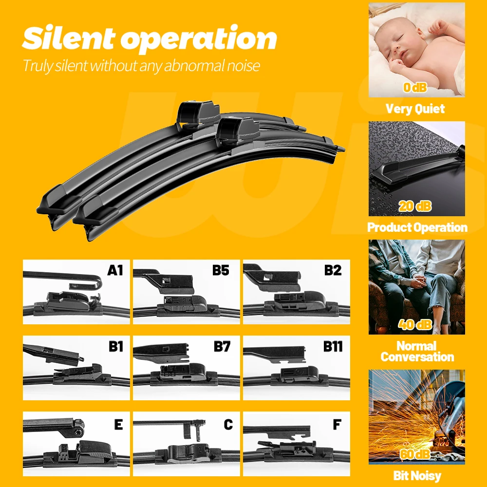 Wiper Front Wiper Blades For SEAT Arona 2017-2023 2018 2019 2020 2021 2022 Windshield Windscreen Front Window 26"+18" 5