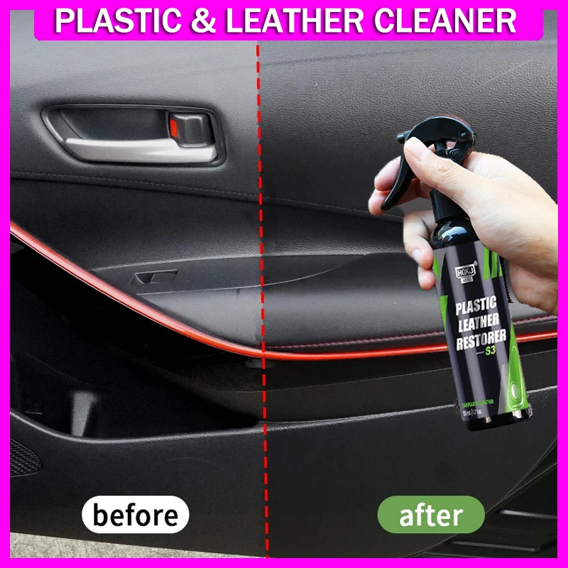 HFFFFS3PlasticRestoreCarInteriorCleanerNongreasyLongLastingMaintainGlossAuto