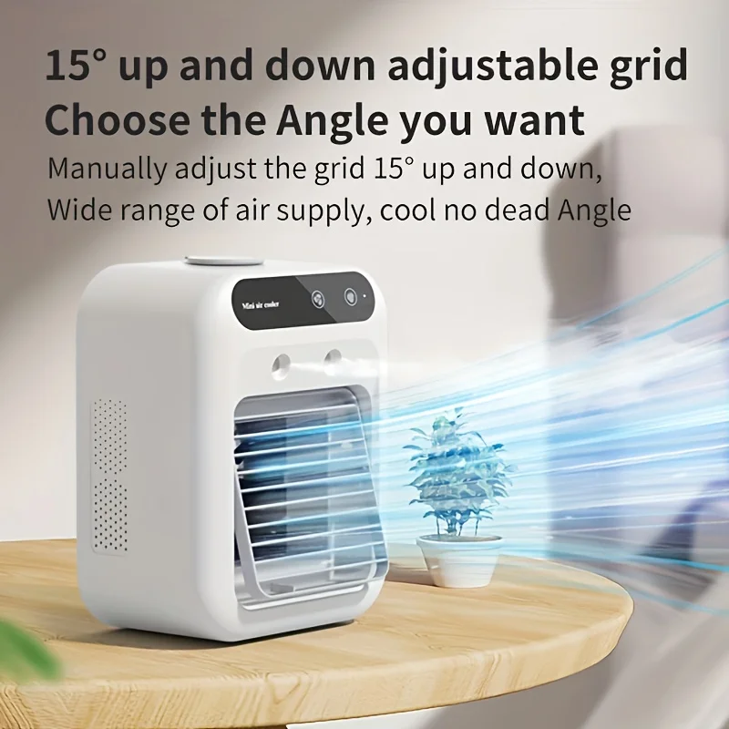 USB Dual Spray Mini Portable Air Cooler Fan Evaporative Air Conditioner Humidifier 20dB Quiet Desktop Cooling Fan for Home 3