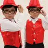 Children Shining Sequins Clothes Boys Students Christmas Stage Performance Costumes Kids Hip-hop Jazz Stage Dance Vest Waistcoat 3