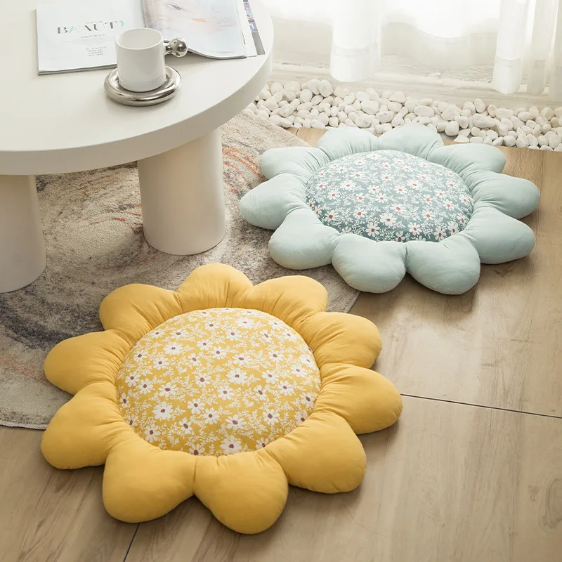 

Sun flower cushion Office chair cushion Hakka hall sofa Bedroom small Daisy floor cushion lazy student futon cushion cute pillow