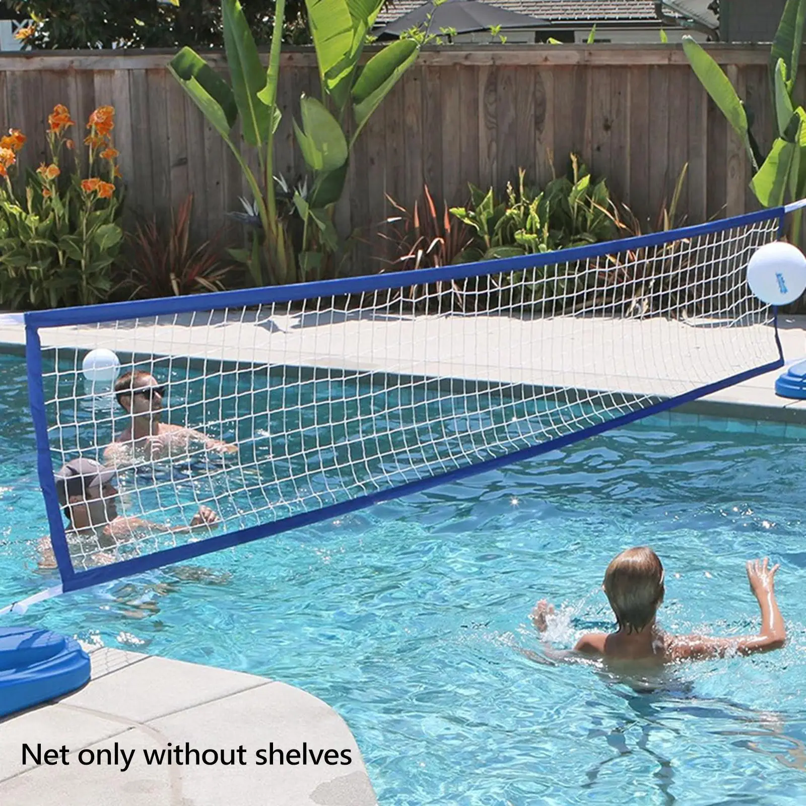 Rete Da Pallavolo Professionale 9,5x1 M - Per Spiaggia, Giardino E Piscina Con Cavo In Acciaio - Foto 3
