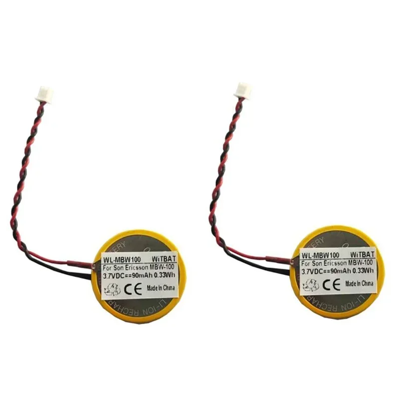 

Banggood PD2430 3.7V 90mAh Li-Polymer Cell Button Battery with 2Pin Wire Cable for Sony MBW-100 MBW-150 Bluetooth Smart Watch