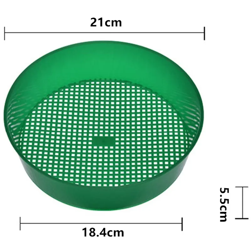 Garden Sieve Mesh Soil Screen Griddle Plastic Succulent Planting Basin For Compost Soil Filtering Earth Stone Gardening Tool