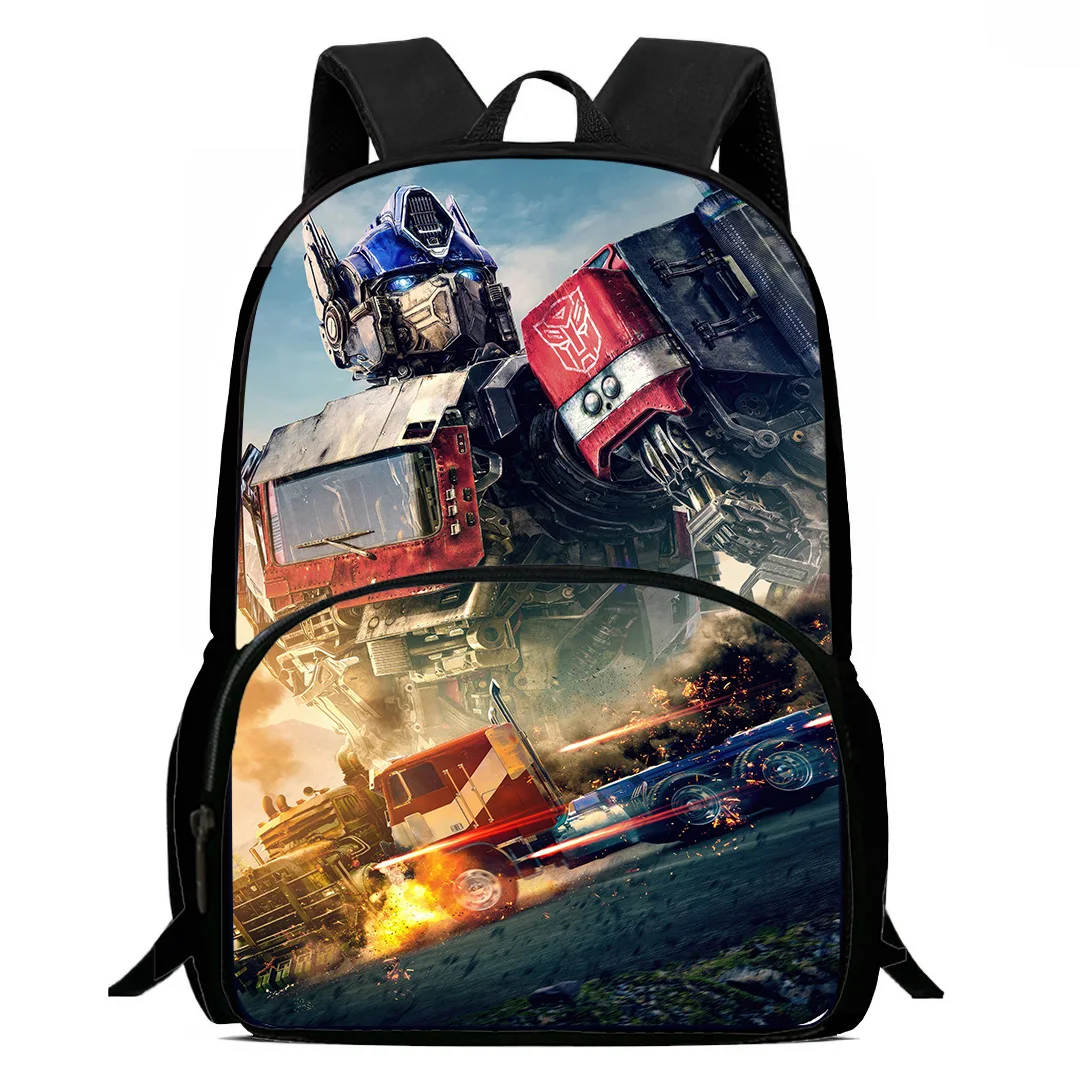 thumbnail image 1 of Mochilas para niños con diseño de robot de coche, regalo de cumpleaños para estudiantes, mochilas escolares para niños, mochilas duraderas para acampar, mochilas T-Transformers, 1 of 4