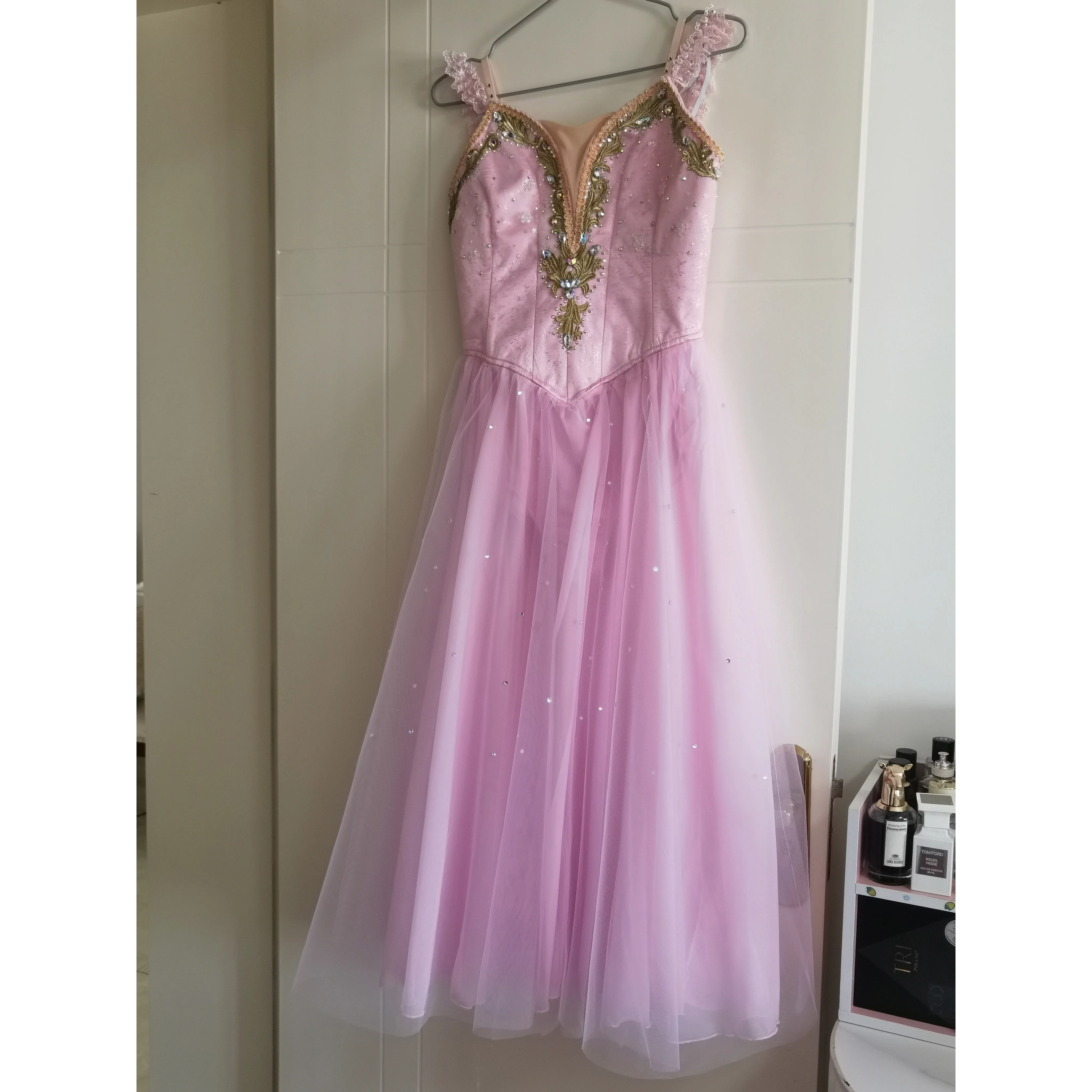 

2024 New High-end private custom adult children pink professional Ballerina dress performance competition dress women's costume