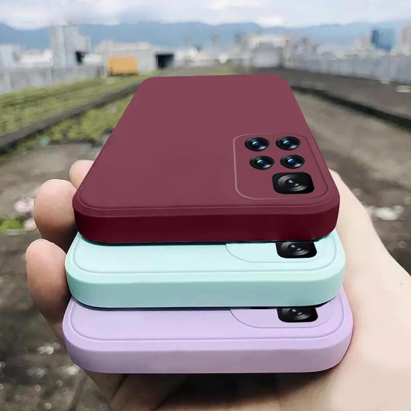 Poco M4 Pro 5g M3 pro Case Original Square Liquid Silicone Soft Camera Protective Cover For Xiaomi |