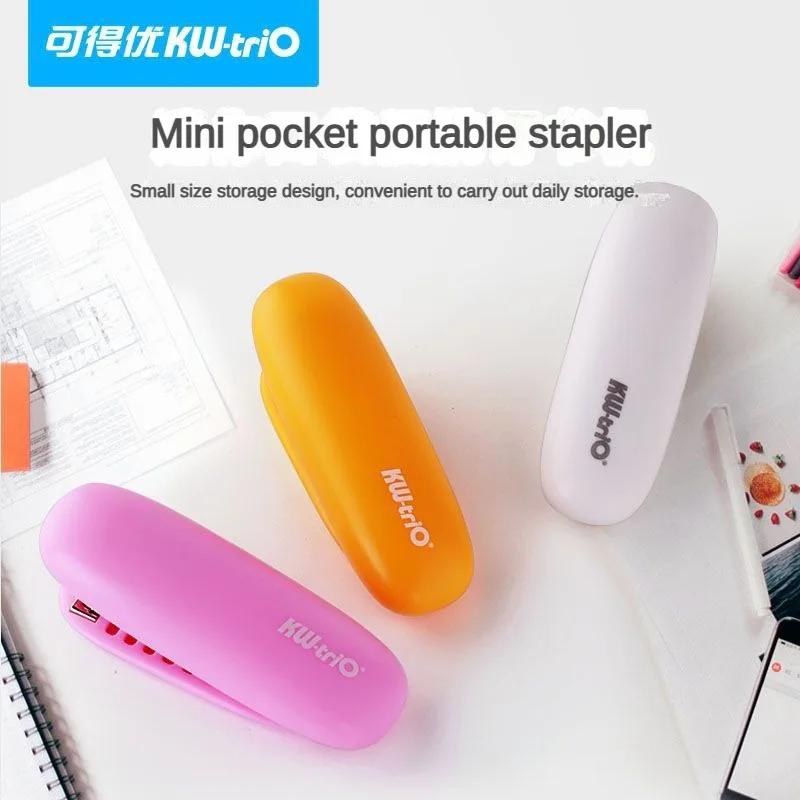 

KW-TRIO Mini Stapler Set Staples Paper Binder Kawaii Binding Tools School Supplies Office Accessories Stationery