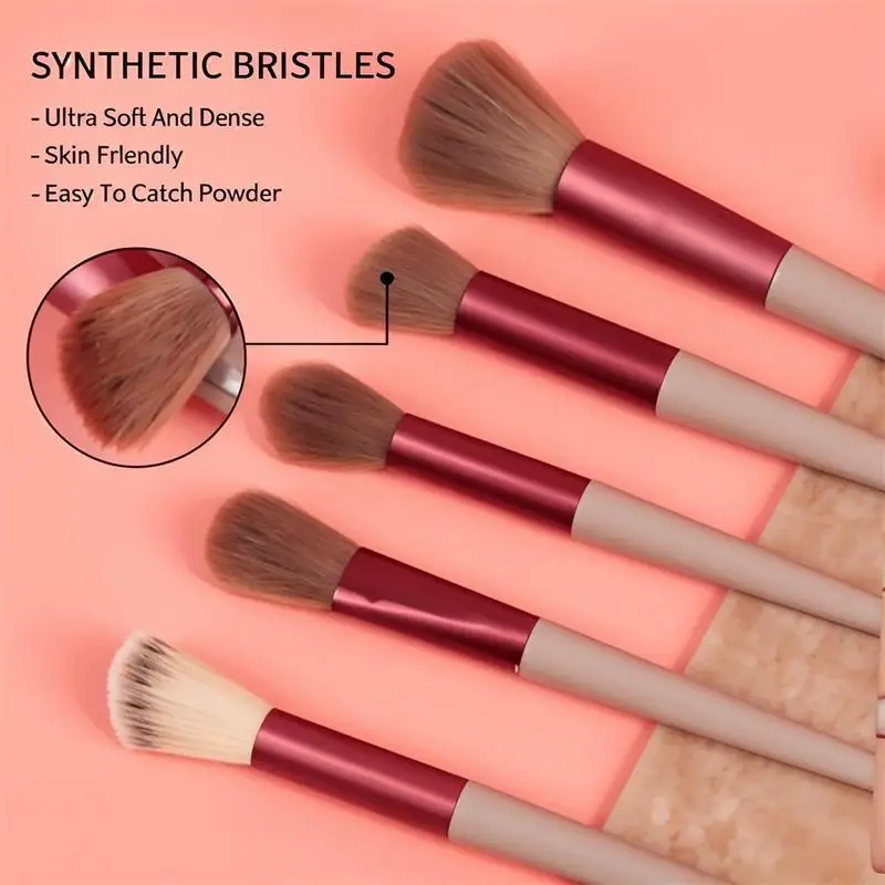 Makeup Brushes Set 13PCS Professional Foundation Blush Eyebrow Powder Kabuki Vegan Travel Case Soft Synthetic Cosmetic Brush Kit makeup brush set makeup brush makeup tool set makeup tool
