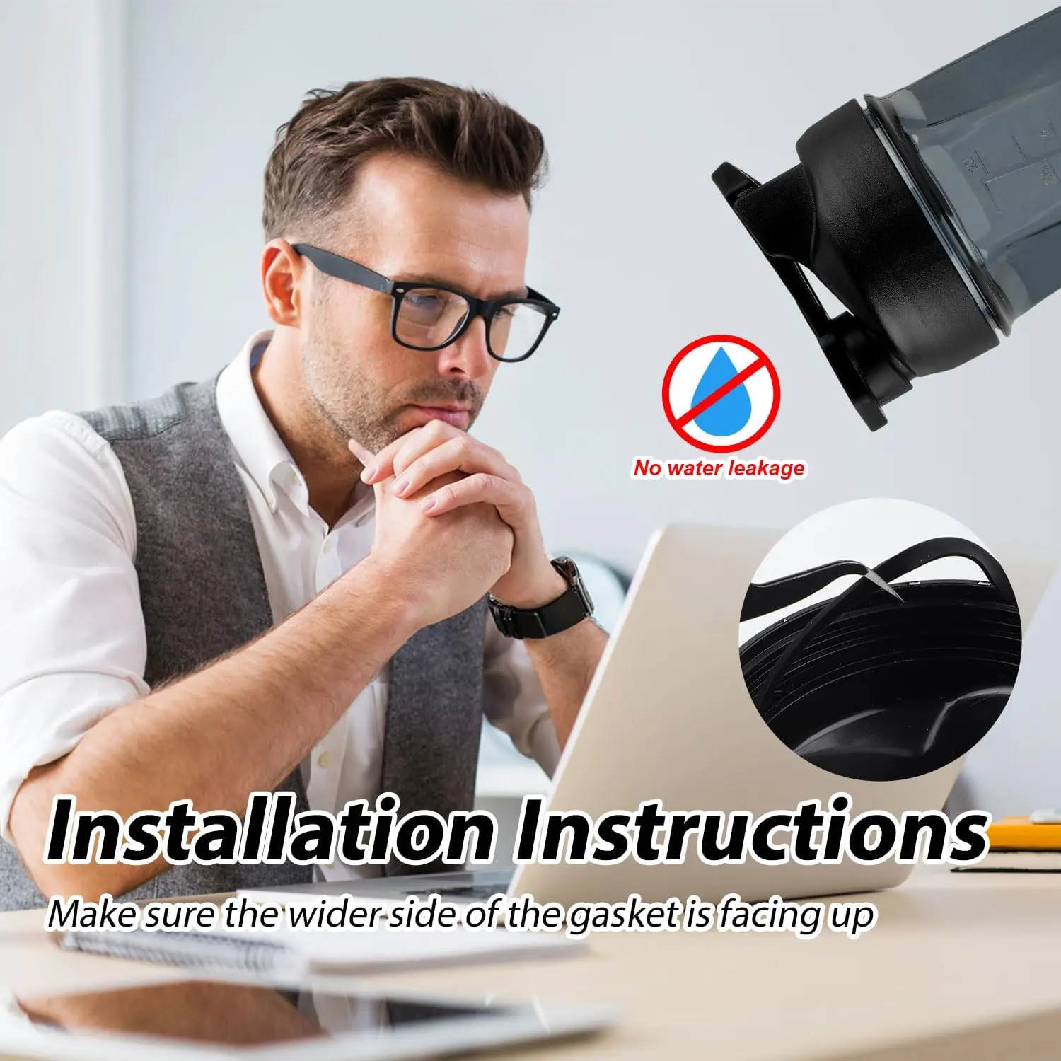 4pcs Silicone Sealing Ring Gaskets Seal Accessories Leak-Proof Water Bottle Lid O Ring Seal