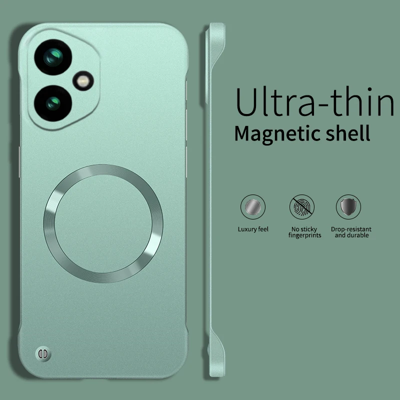 Ultra Thin Metallic Magnetic Magsafe Case - Frameless Cooling Hard Cover