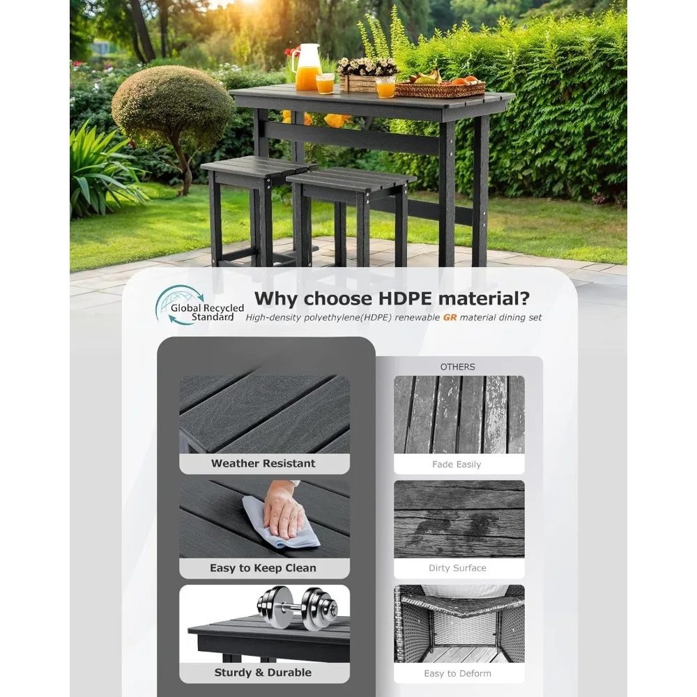 Outdoor Bar Height Patio Table 6