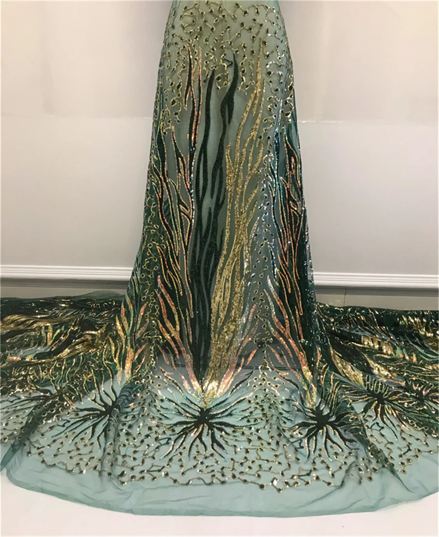 

Familiar High Quality Fashion French Tulle Lace Fabric African Nigerian Sequins Lace Fabric For Wedding Party Dress Sew JL41101