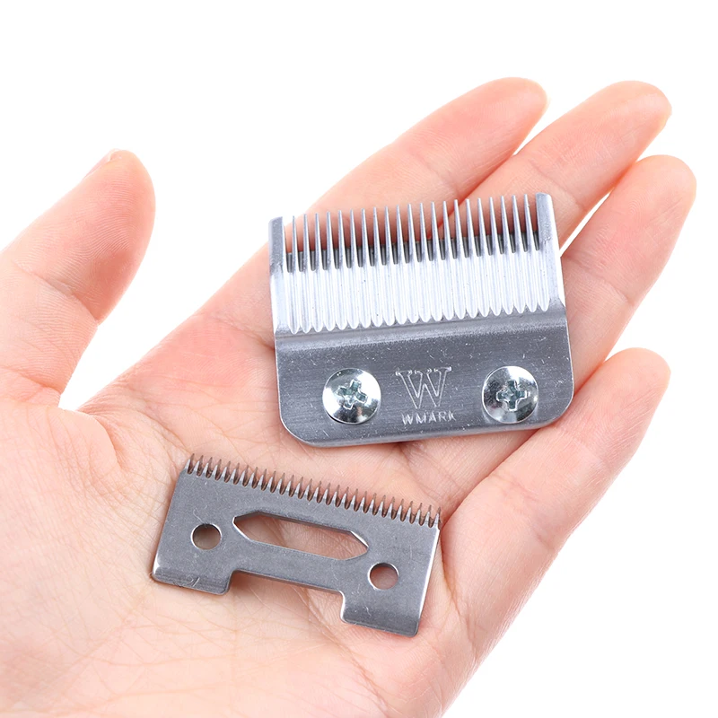 Hair Clipper Replacement Blade 1Set High Carton Steel Movable Blade Professional Hair Clipper Blade With Screws Clipper Accessories