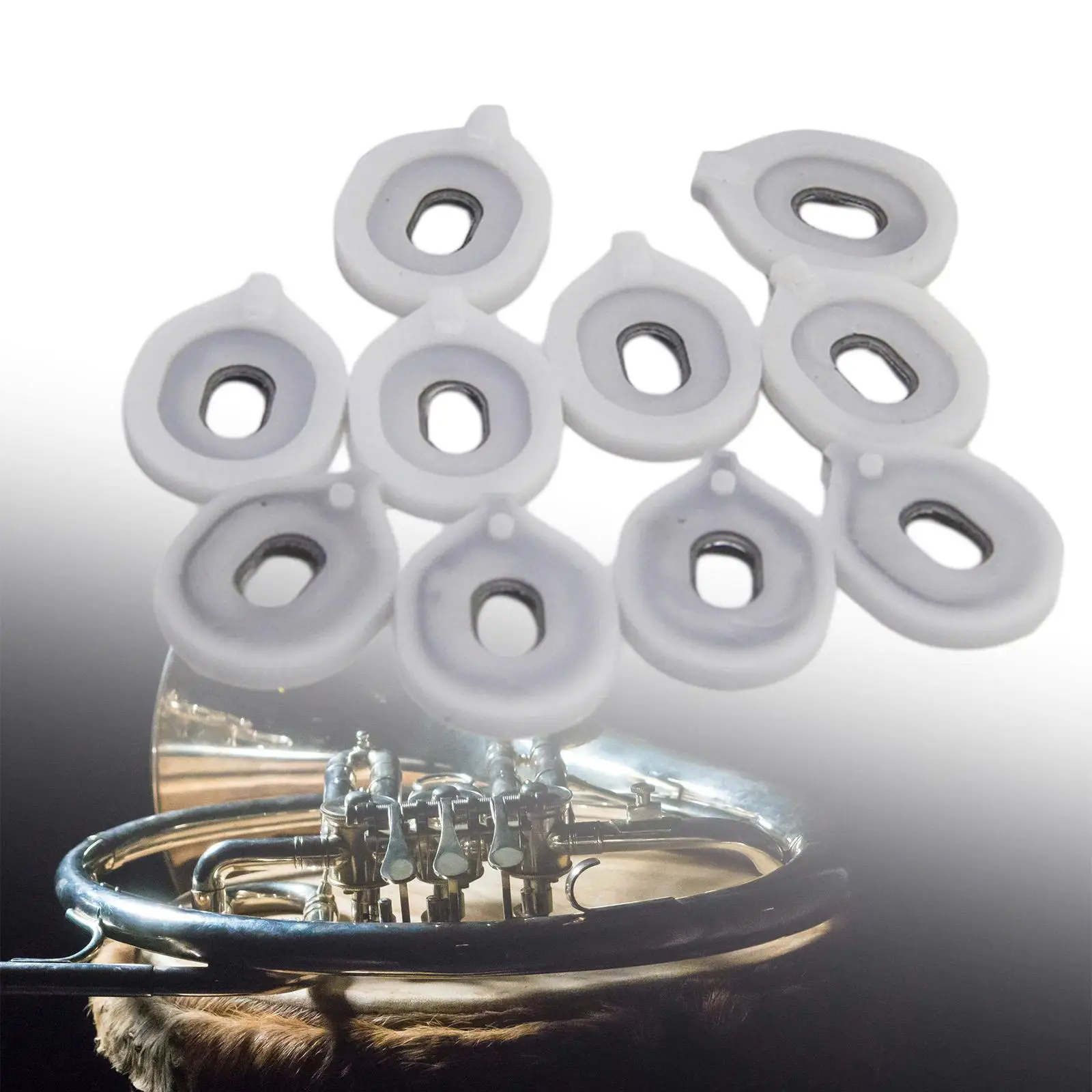 

Направляющие для клапанов, 10 шт., язычок для басов, прочная Замена кнопки для басов, вертикальный ключ для музыкальных инструментов, аксессуары