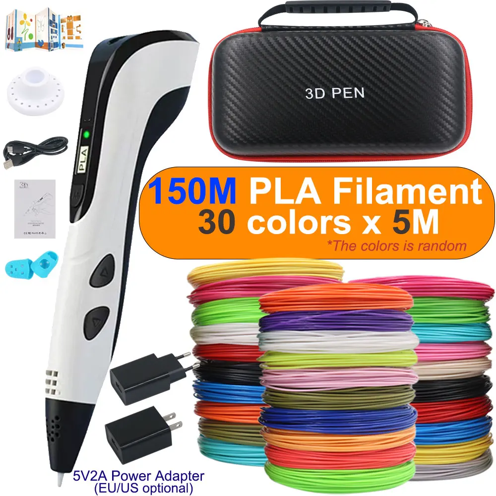 Innovative 3D Printing Pen Kit for Kids with Filament, Power Adapter, and Travel Case, Perfect Birthday or Christmas Gift