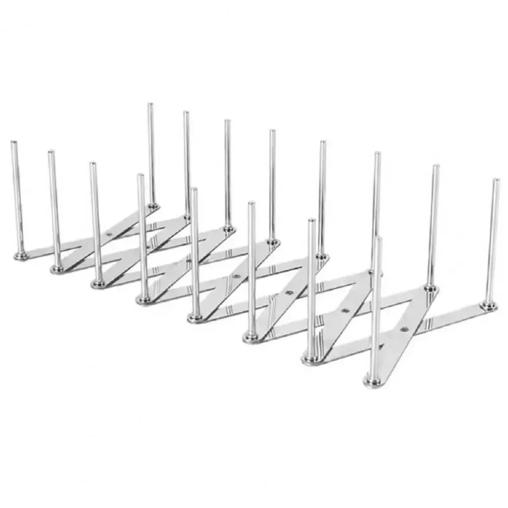 

Выдвижной стальной держатель для кастрюль с крышкой, компактная кухонная стойка из нержавеющей стали для хранения, тяжелая