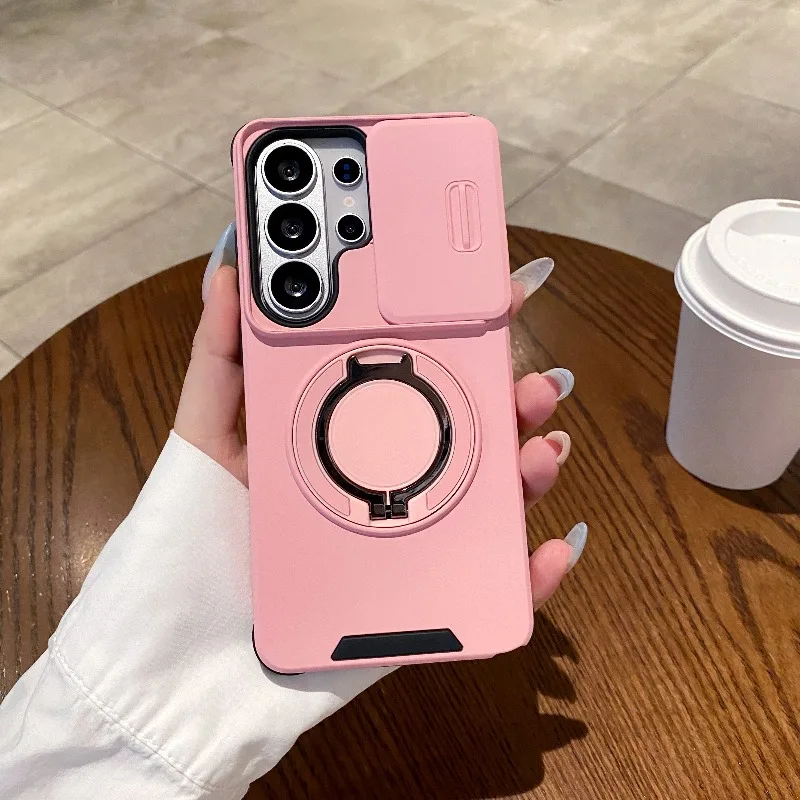 Ultimate Slide Camera Protect Armor Shockproof Phone Case with Magnetic Holder