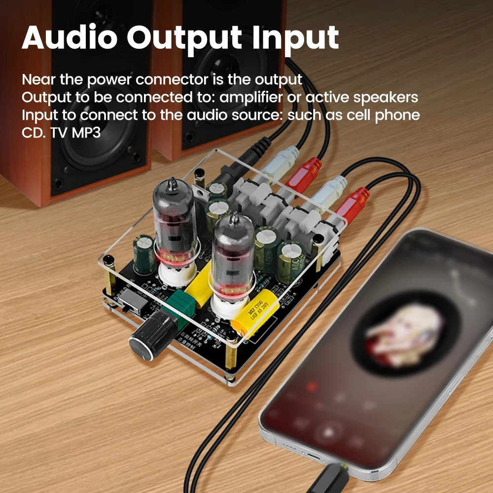 DC12-16V 6K4 Tube Préamplificateur Amplificateurs HiFi Tube Preamp Bys boarder m.com ido Amp Haut-parleur Son Amplificateur Home Cinéma DIY