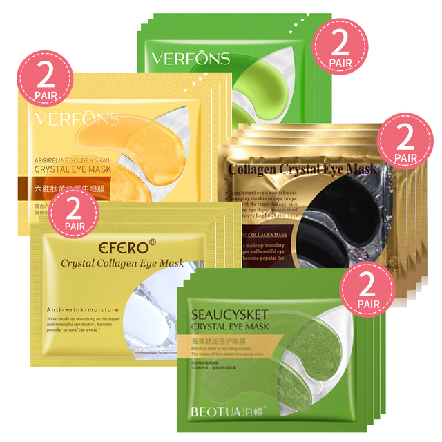 Crystal Collagen Anti-Wrinkle Eye Mask Anti Aging Moisturizing Eye Care Gel Eye Patches Anti Eye Bags Dark Circle
