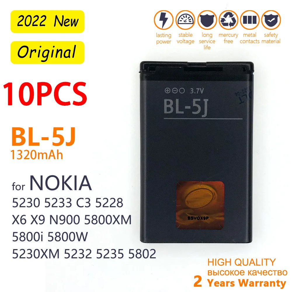 Batteria Per Nokia Lumia 520 530 525 X1-01 5230 5233 5235 5800XM X6 C3 5802i 1320mAh BL 5J BL-5J 130