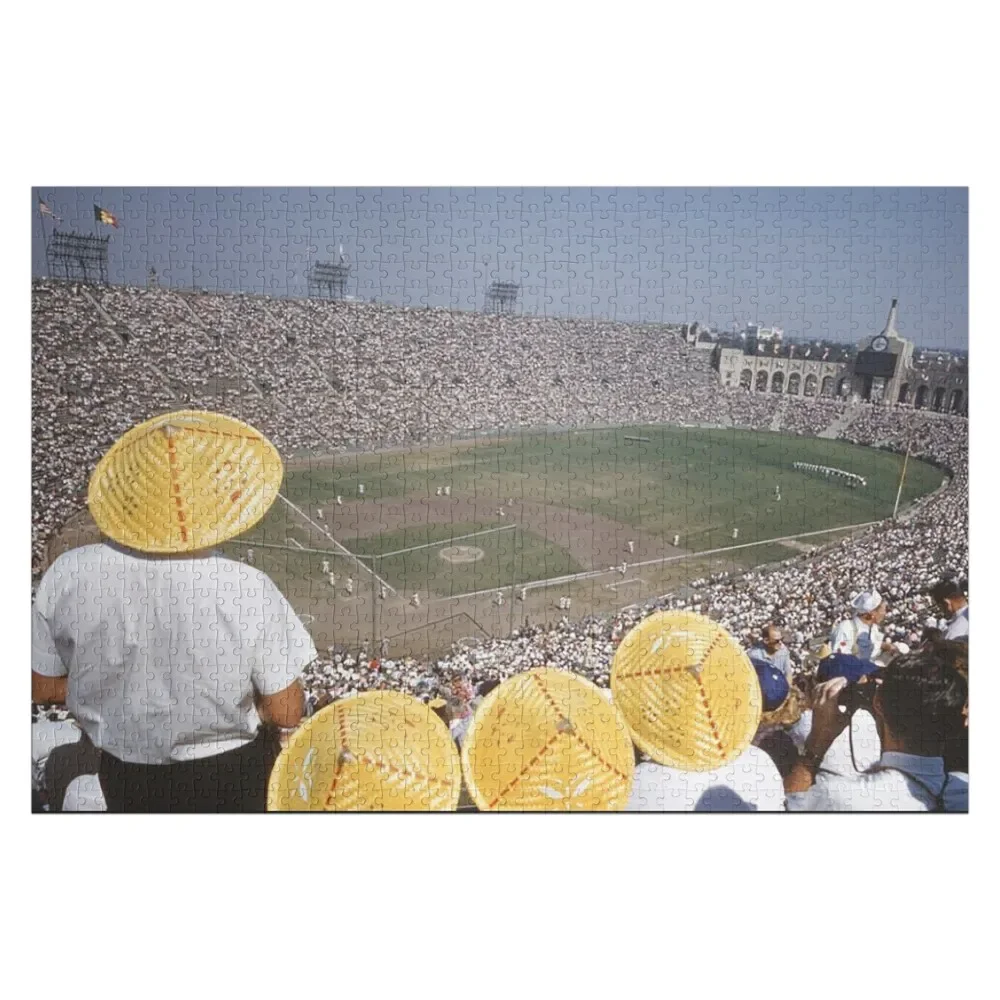 

Baseball at LA Coloseum, old stadiums, Los Angeles baseball stadium Jigsaw Puzzle Photo Custom For Children Puzzle