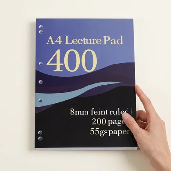 Quaderno per scrittura fluida con copertina rigida A4, blocco per appunti per riunioni in ufficio, diario minimalista in stile americano, resistente
