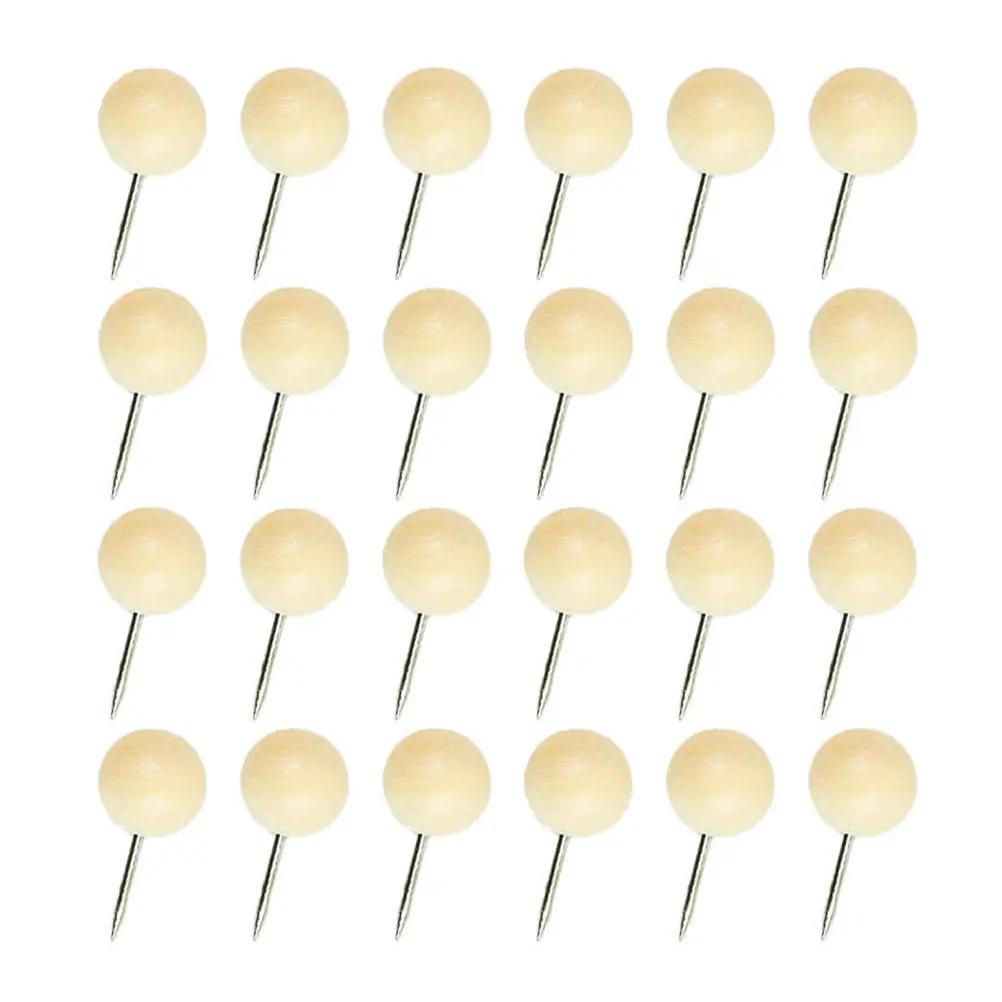 60Pcs 고급 목재 철 푸시 핀 소프트 코르크 엄지 못 다기능 포스터 맵 보드 고정기 가정용 사무실 학교 여행