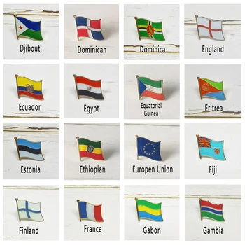 국기 금속 옷깃 핀 국가 배지 전 세계 영국 에콰도르 이집트 에스토니아 피지 가봉 프랑스 핀란드 유럽 연합
