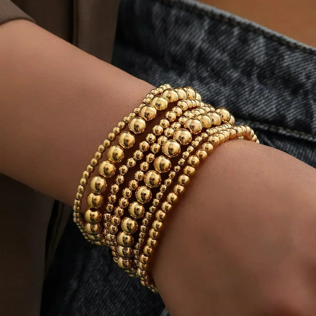 3 Pcs/set Geometric Twisted Lines Irregular Shaped Open Cuff Bracelet and Bangle Set for Women Punk Exaggerated Style Accessor