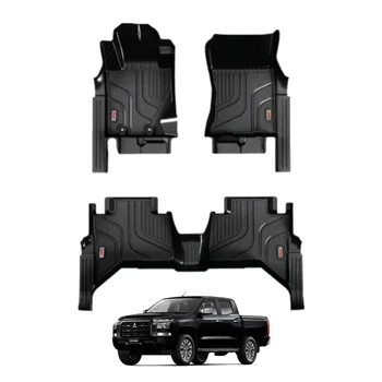 Tappetini per auto in TPE per Mitsubishi Triton 2020+ Set di tappetini per veicoli antiscivolo per tutte le stagioni Protezione interna durevole di alta qualità Vietnam