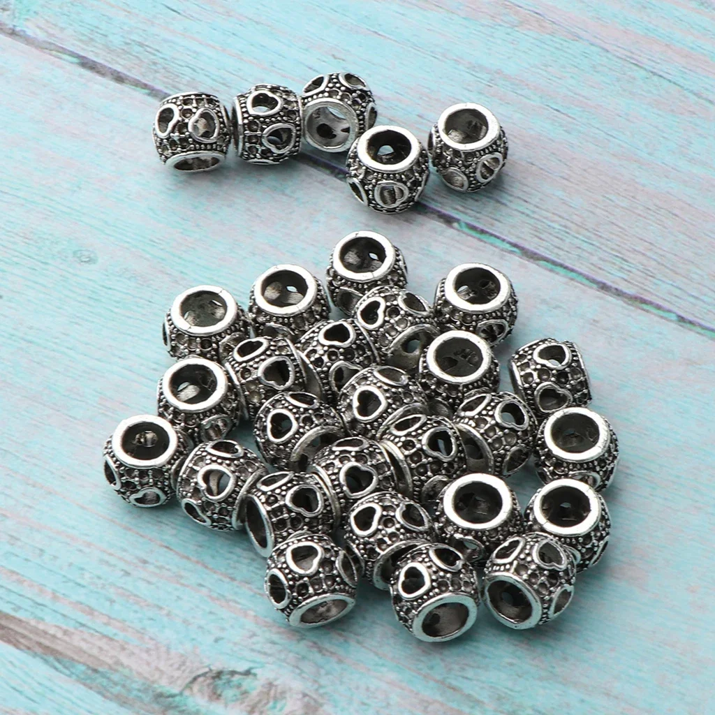 Lots 30pcs Dread Lock Beads Hair Rings Hair Braid Cuff Clip Jewelry Necklace Making