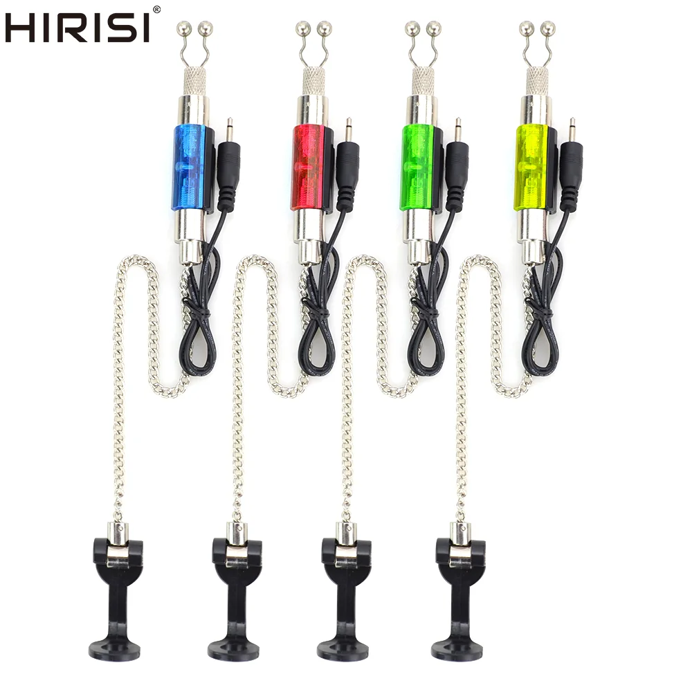 Indicateur swinger LED illuminé Hirisi 1 pièce en acier inoxydable pour alarme de touche carpe