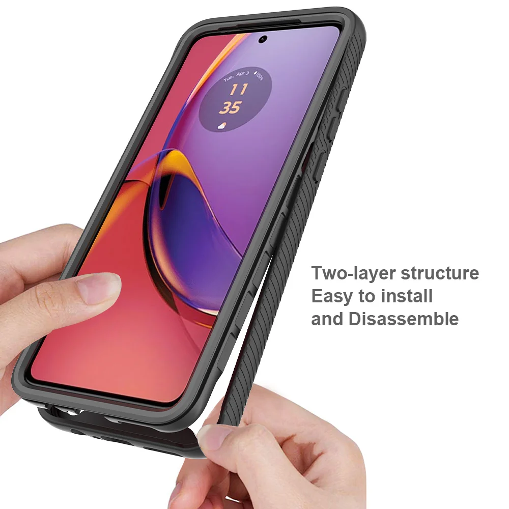 Clear 360° Protection Phone Case with Screen Protector - Durable TPU/PC PET Material