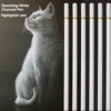3/6 Pcs White Charcoal Pencils Soft Drawing Set White Sketch Pencil for Drawing Sketching Chalk Pencils Beginners & Artists 1