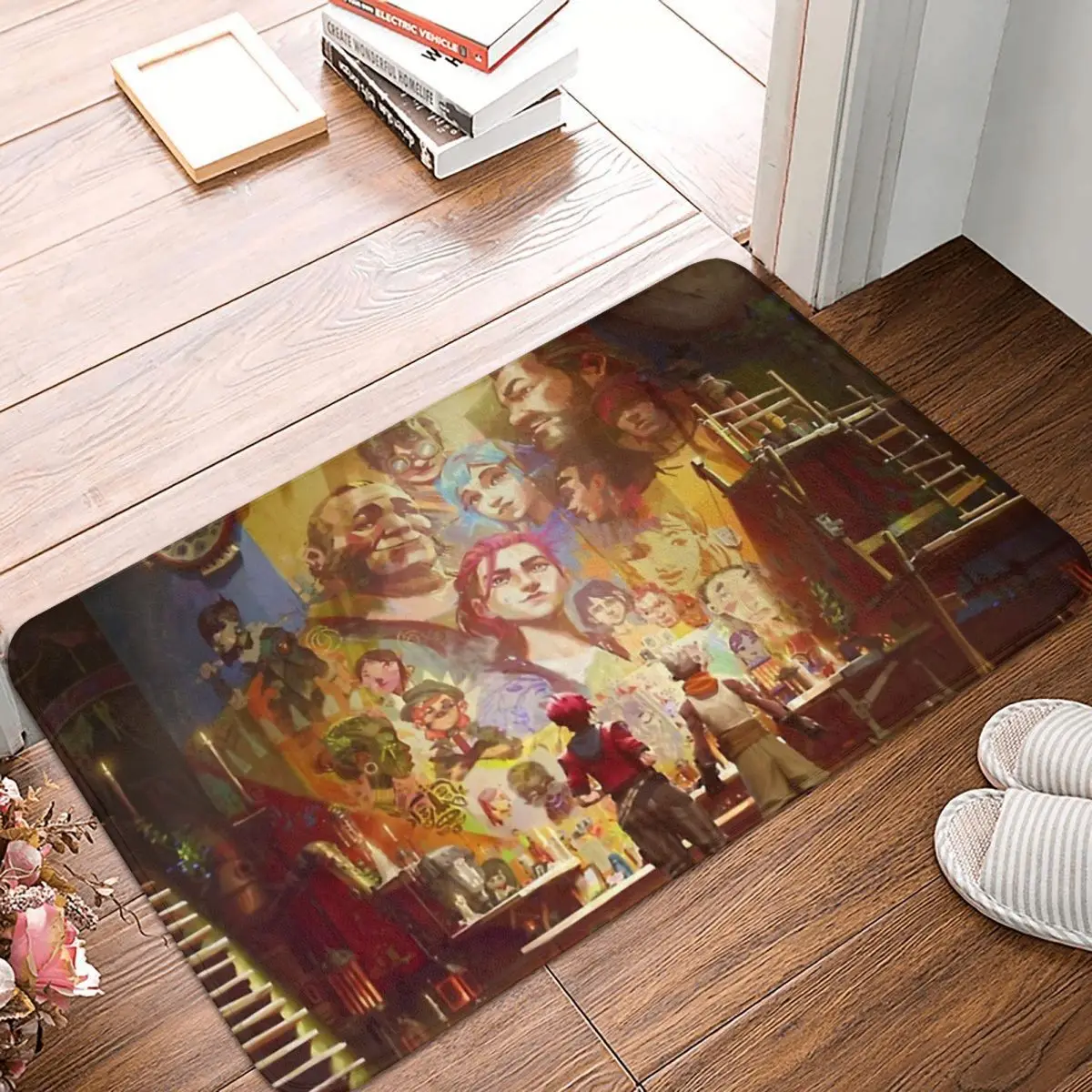 

Arcane League of Legends Kitchen Non-Slip Rug Ekko & Vi Bedroom Mat Entrance Door Mat Floor Personality Fashion Decor Rug