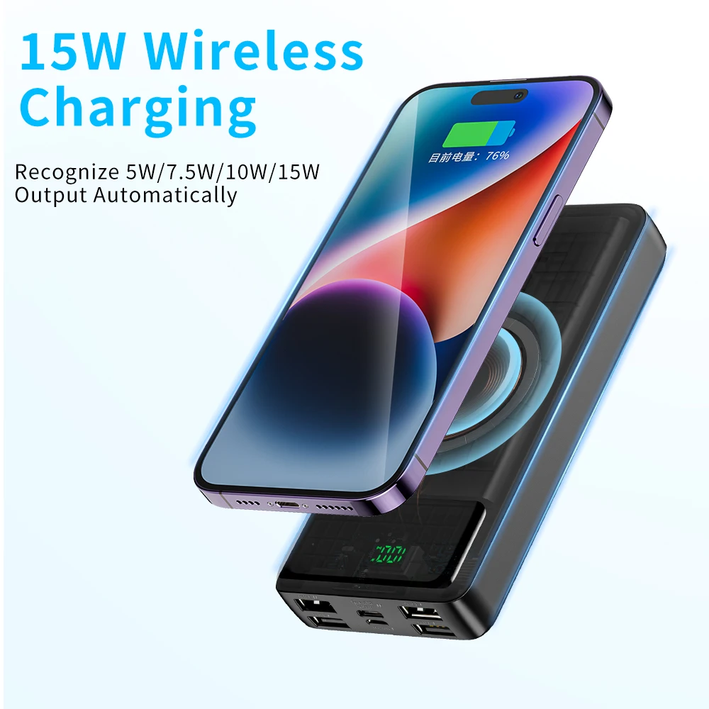 Batería Iphone Xr Carga Inversa Cargador Inalámbrico Portátil USB
