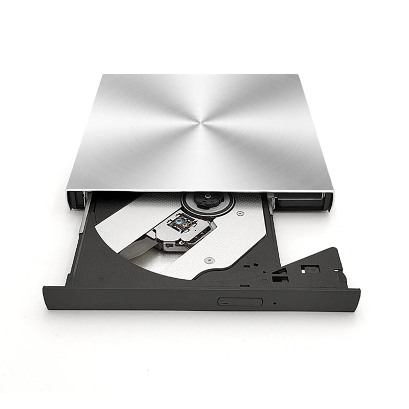

USB3.0 DVD Burner Blu-Ray Recorder Support 3D 25G 50G Playback Portable For Laptop Silver