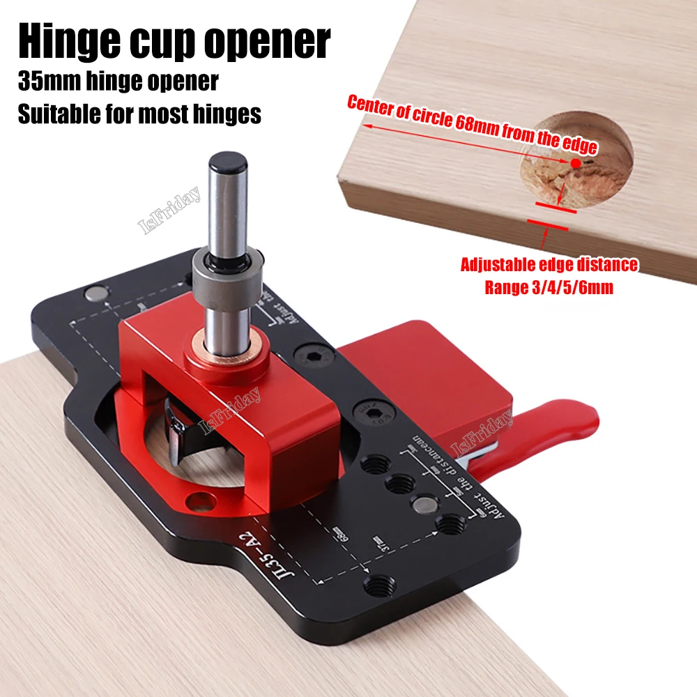 

35mm Concealed Hinge Punch Locator Adjustable Hole Edge Distance Wardrobe Door Hinge Drilling And Positioning Woodworking Tools