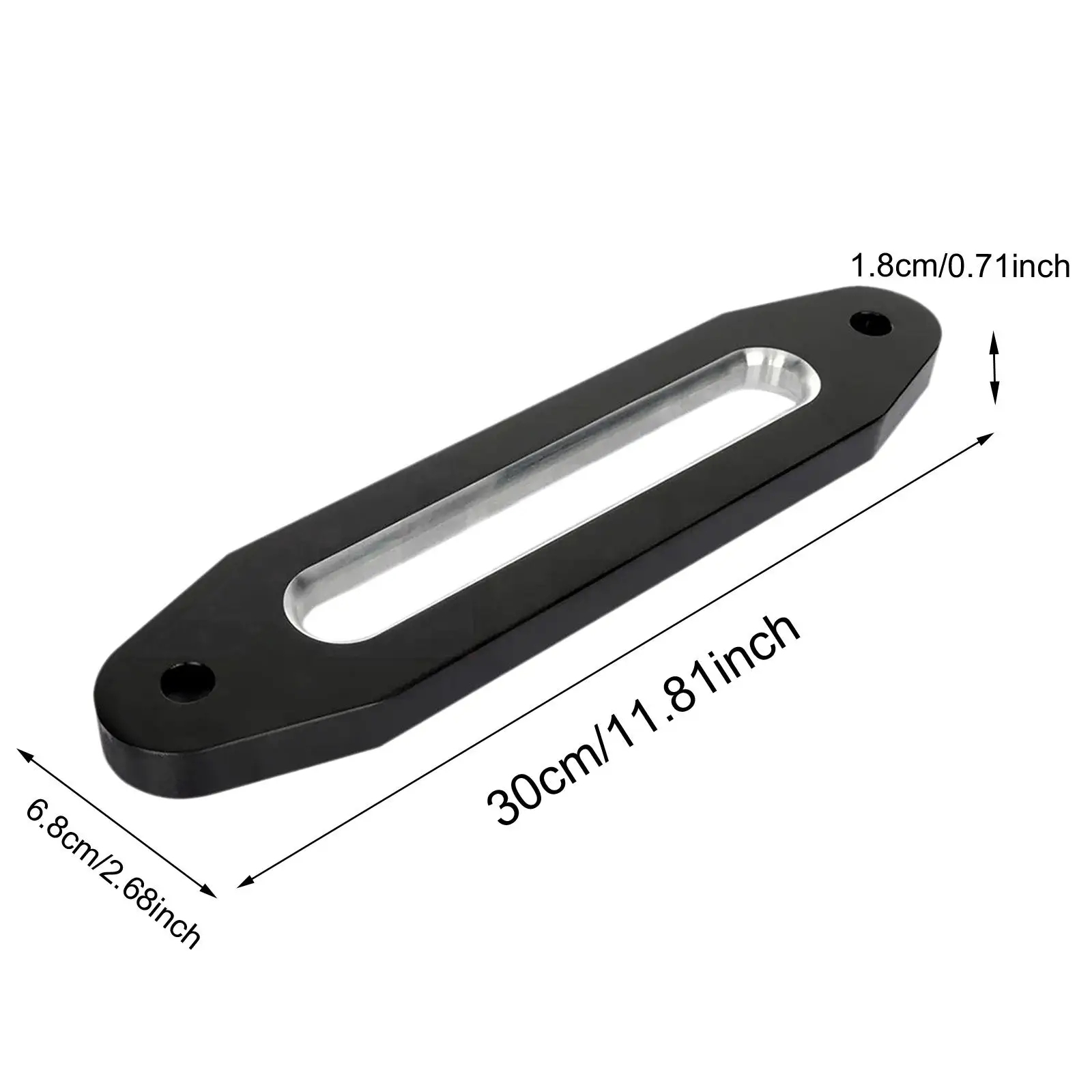Generic Hawse Fairlead Aluminum Alloy for Synthetic Winch Rope Cable Guide ATV UTV Sturdy Universal,Easy Installation,Black
