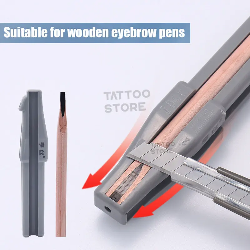 

Набор карандашей для бровей Microblading, полуперманентный макияж для бровей, профессиональная ручка с точилкой, 10 шт. триммер для бровей, лезвие, инструмент для макияжа