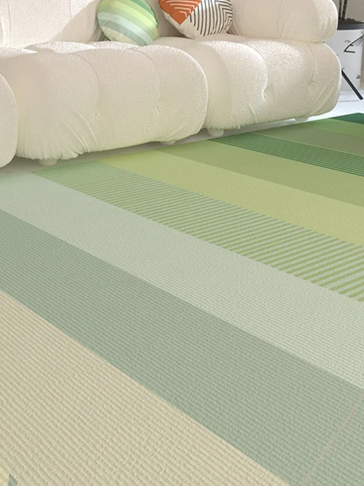 Green Gradient Geometric Carpet Minimalist Fresh Rug Waterproof Non-Slip Living Room Carpets Comfortable Easy Care Bedroom Rugs 5