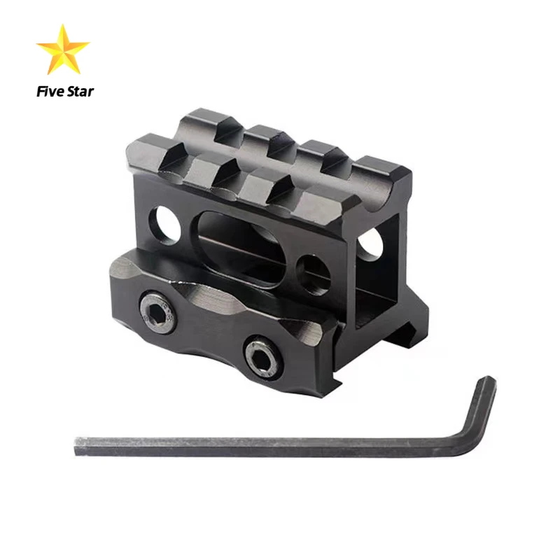Picatinny Riser Mount FiveStar Tactics 1" Height Picatinny Short Riser Mount Aluminum Alloy Scope Base 20mm Picatinny Rail