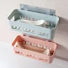 Hot Sale Adhesive Storage Rack Bathroom Accessories Corner Shower Shelf Kitchen Bathroom Shelf Home Decoration 4