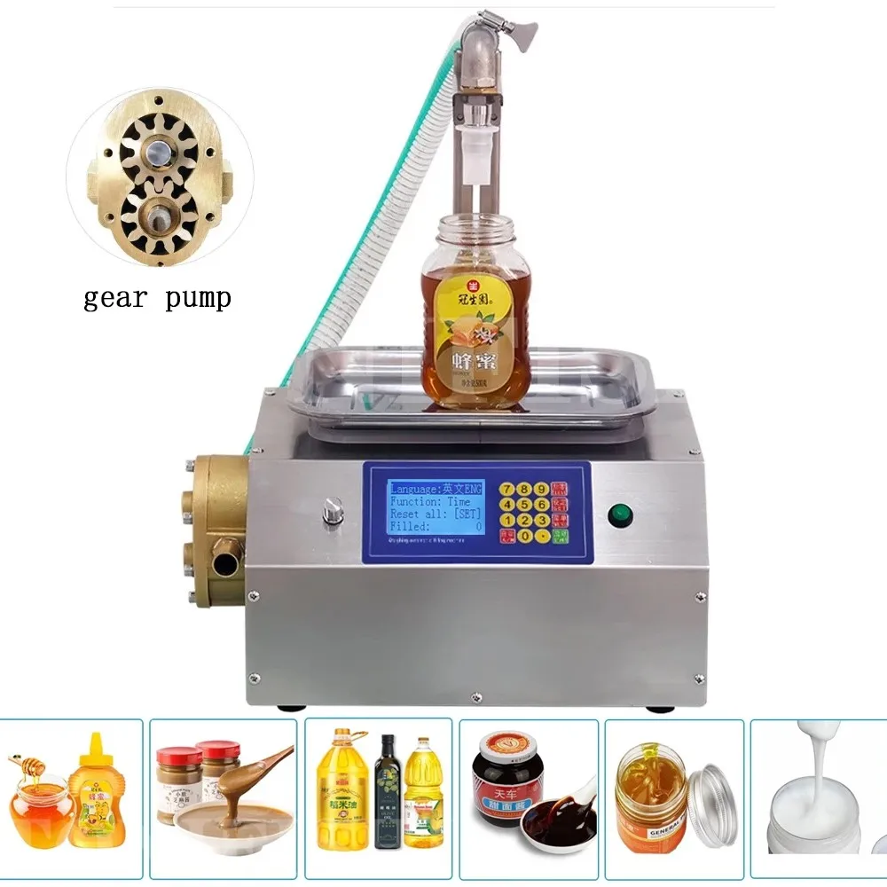 

Honey Filling Machine Sesame Sauce Filler Flow Weighing Type Fully Automatic Dispensing Edible Oil Glue Viscous Liquid Csy-l15