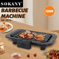 Houselin Electric Smokeless Indoor ,Grill With Non-Stick, Temperature-Adjustable, Easy-To-Clean Design For Roasting,2200W 1