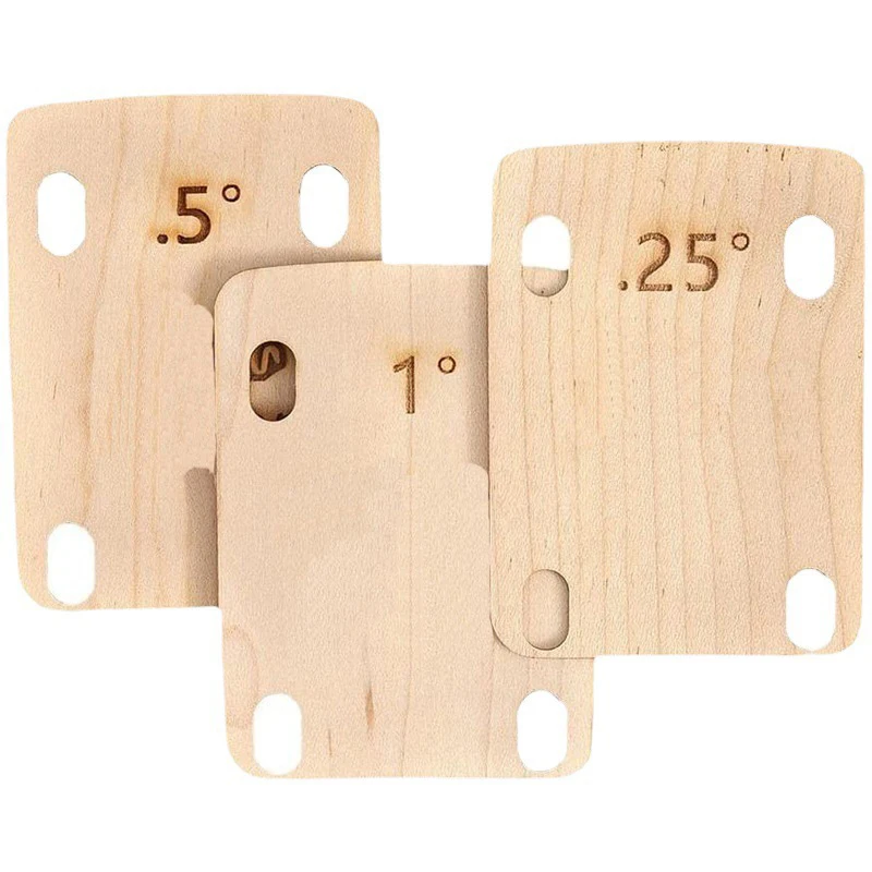 3 Pcs Electric Guitar Neck Shims Maple Plate 0.25/0.5/1 Degree Music Instruments Electric Guitar Replacement Parts