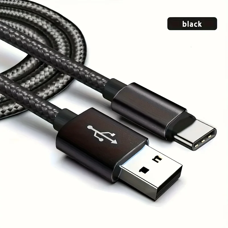 Fast Charging USB to Type C Braided Cable - 1/3 Pack